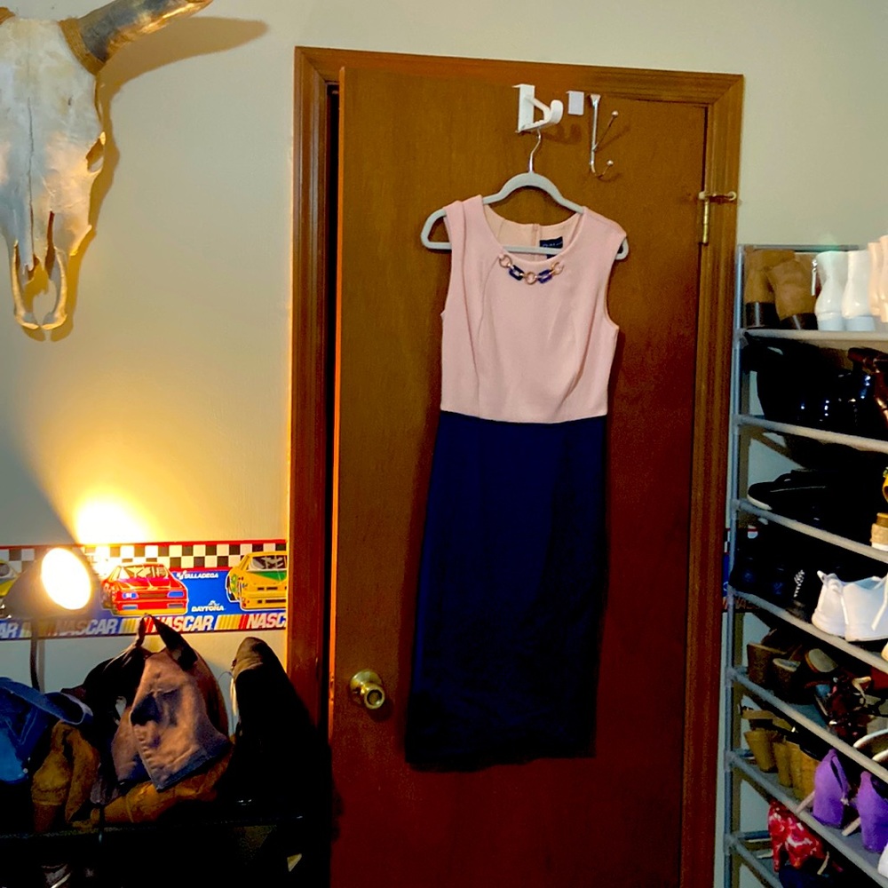 Blue and pink dress worn once